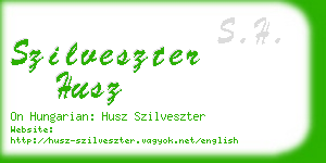 szilveszter husz business card